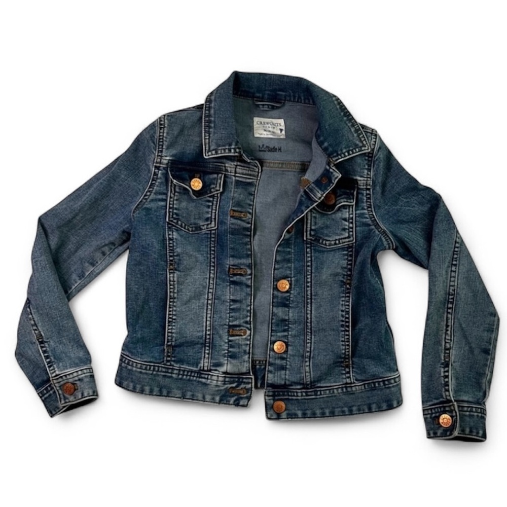 Crewcuts Blue Denim Jacket with Brown Buttons